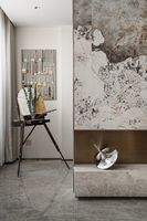 Panneau Mural PVC Effet Marbre Imperméable Haute Brillance pour Fond de Télévision
