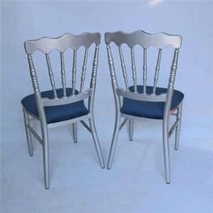 Silla de comedor Napoleón neoclásica francesa, Metal duradero apilable para exteriores, hogar, Hotel, boda, uso en la habitación - Product Image 5