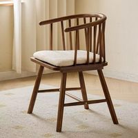 Chaise de salle à manger en bois avec accoudoirs en tissu CJ-177E pour usage commercial, café, hôtel, restaurant, chaise à dossier croisé pour salle à manger