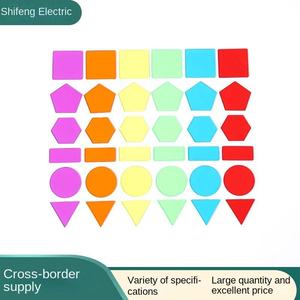 Gráficos geométricos transparentes multicolores para niños, rompecabezas DIY, adornos cerebrales para deportes de interior para Educación Temprana, diversión Handson - Product Image 5