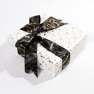 Wholesale Christmas <b>Birthday</b> Hot Stamping Tissue 43*300cm Gift Luxury Custom Packaging <b>Wrapping</b> <b>Paper</b> Roll - Product Image 1