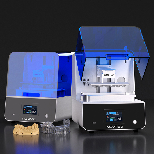 Nova3D GEM3 Max Dental 3D Printer - Bulk High-Speed LCD/DLP Printer for Dental Office and Lab Equipment