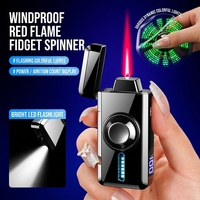 Briquet à gaz rechargeable de luxe, coupe-vent, torche à flamme unique, briquet-tourbillon, cadeau pour homme, avec logo