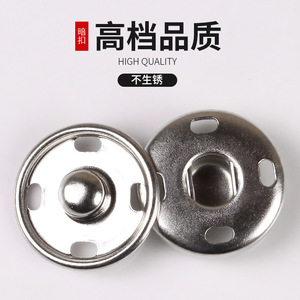 Snap Buttons Alloy Round Concealed Nickel Free For Coat Trench Down Jacket Accessories - Product Image 3