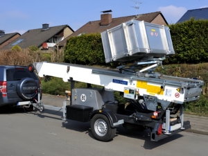 Máy nâng xây dựng thủy lực cần trục kéo dài JIUHE Trung Quốc 32m 36m, thang nâng trên cao, thang kéo trên xe kéo - Product Image 2