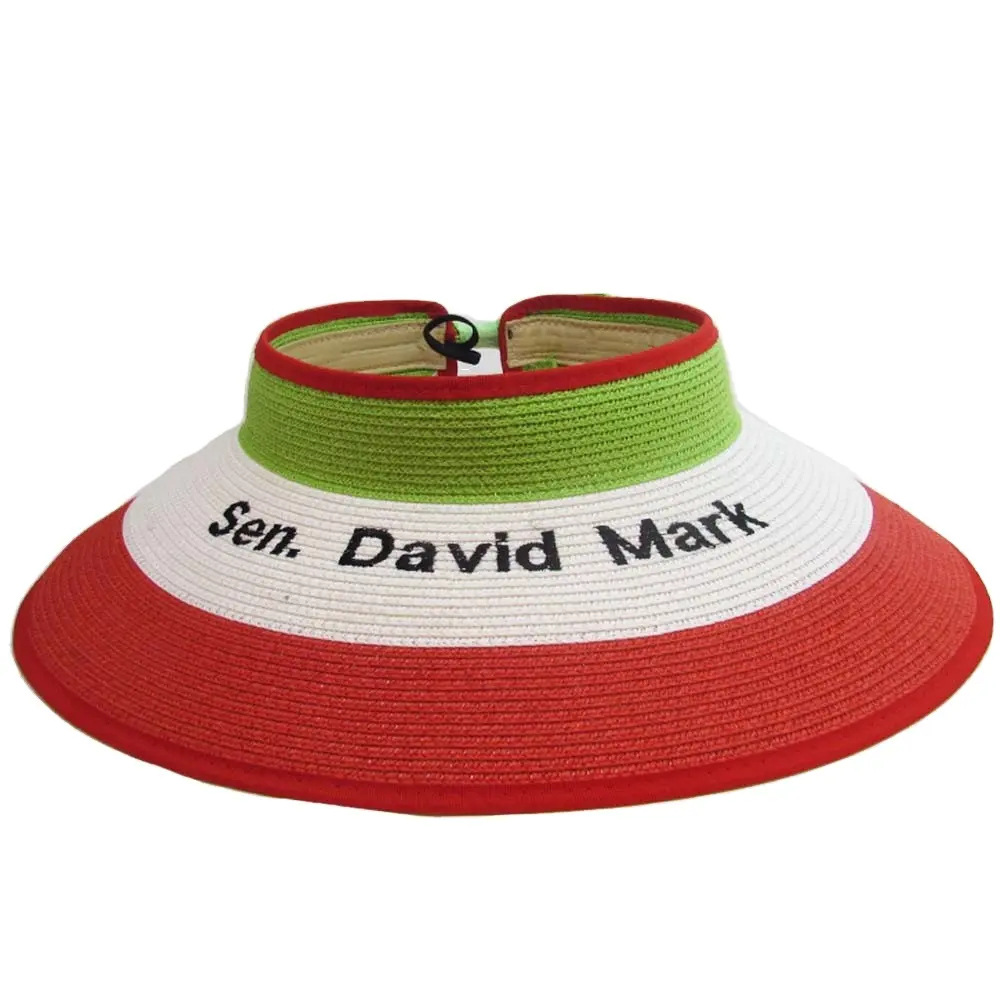 Personnalisé promotionnel plage soleil visière chapeau pliable retrousser chapeau de disquette