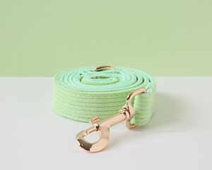 Correa de pana Lima, collar y correa de perro grabados personalizados gratis, Veet verde - Product Image 3