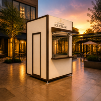 Kiosque mobile de café, boutique alimentaire préfabriquée pour la rue, conteneur d'expédition tout-terrain, robuste, écologique et recyclable