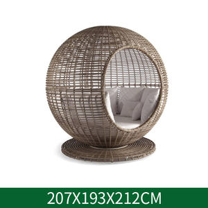 Nordic Patio <strong>Canopy</strong> <strong>Daybed</strong> <strong>Outdoor</strong> Lounge Chair Sofa Garden Beach Rattan Furniture Aluminium Outside <strong>Daybed</strong> <strong>with</strong> <strong>Canopy</strong> - Product Image 2