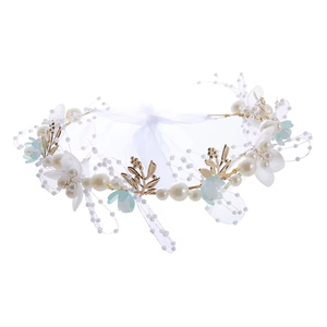 Accessoires <span class=keywords><strong>de</strong></span> cheveux pour femmes et filles, style coréen, mode douce, nouveau design, <span class=keywords><strong>couronne</strong></span> <span class=keywords><strong>de</strong></span> mariage en perles et <span class=keywords><strong>fleurs</strong></span> - Product Image 3