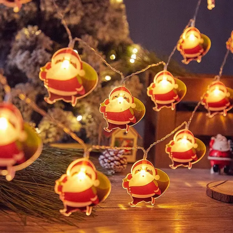 Hot Selling Vrolijk Kerstversiering Led Santa Claus String Lights Romantische Schattige Babykamer Decoratie