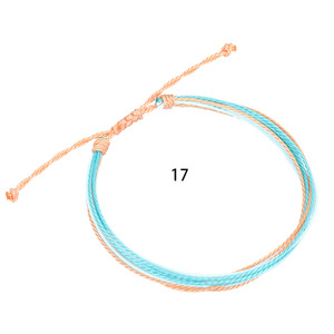 <span class=keywords><strong>Tobillera</strong></span> tejida de cera Bohemia para mujer, cuerda para el pie, colorida, resistente al agua - Product Image 6