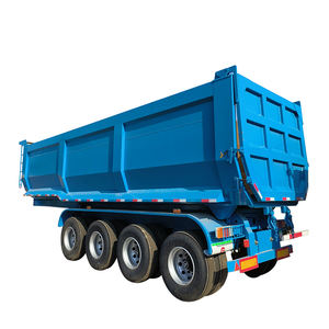 Nouveau camion <span class=keywords><strong>semi</strong></span>-<span class=keywords><strong>remorque</strong></span> arrière à benne basculante à 3 4 essieux 50 tonnes <span class=keywords><strong>remorque</strong></span> de camion à benne basculante arrière avec bâche - Product Image 5