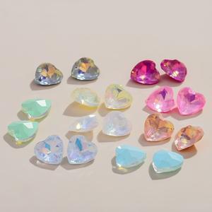 Strass en cristal de coeur pointu en gros-couleurs moka et <span class=keywords><strong>macaron</strong></span> <span class=keywords><strong>pour</strong></span> bricolage Nail Art - Product Image 2