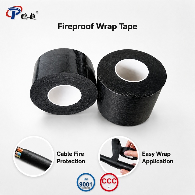 Self-Adhesive Black Fireproof Insulation Tape Flame Retardant Coil Cable Arc Resistance for Building Exterior 1 Year Warranty