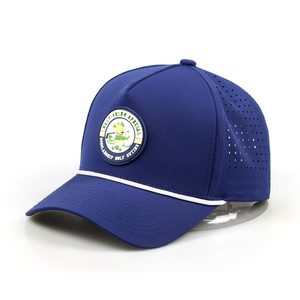 Ropa personalizada a juego ISO 14001 Gestión ambiental GOTS Reclamo orgánico Verificado Sombrero de rendimiento de 5 paneles - Product Image 1