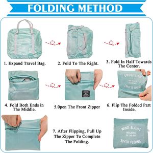 Sac de voyage pliable léger et tendance, imperméable en Oxford, grande capacité, organisateur de bagages portable pour <span class=keywords><strong>avion</strong></span> avec fermeture éclair - Product Image 4