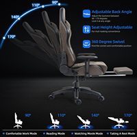 Chaise de jeu E Sport, chaise gamer, chaise réglable en hauteur, ergonomique, en cuir, chaise de jeu pour ordinateur, design moderne inclinable pour un usage domestique