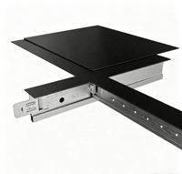 Panneau de plafond en fibre de verre Celotex noir 600*600*15mm pour la décoration de cinéma, panneau de plafond acoustique pour le marché canadien