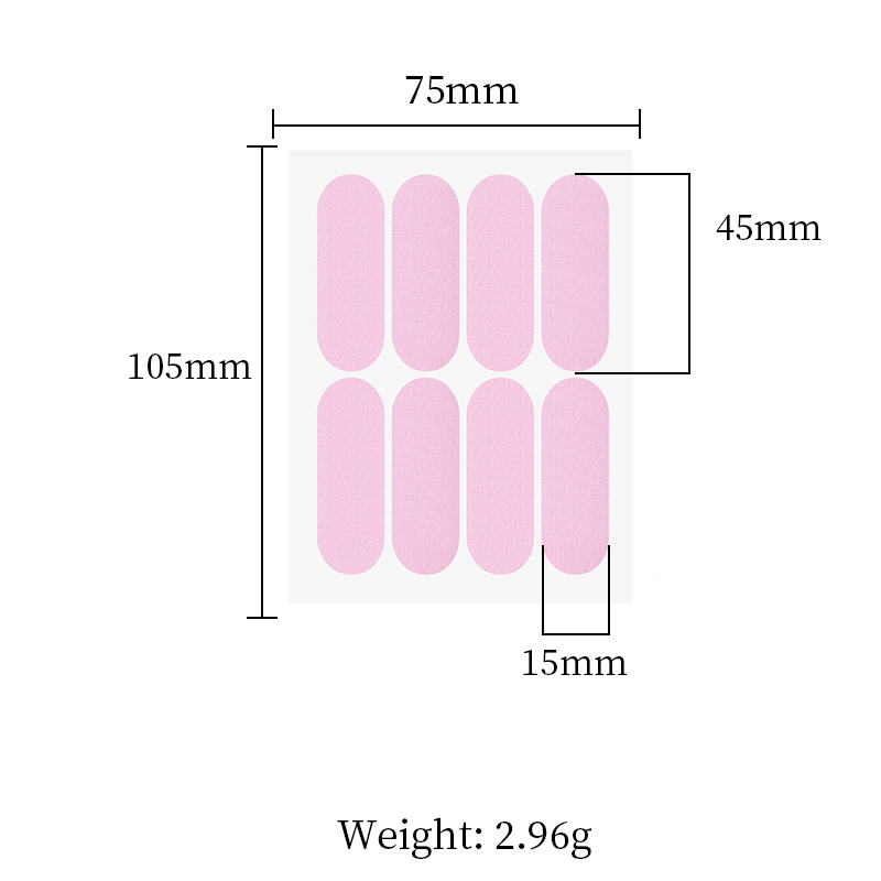 Tessuto Elastico Rosa (8 Toppe) S