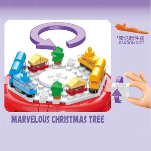 515 pièces Micro blocs de construction bricolage blocs éducatifs arbre de Noël avec <span class=keywords><strong>train</strong></span> ensemble meilleur cadeau pour garçons et filles - Product Image 4