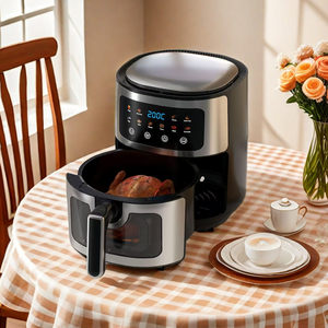 Freidora de Aire Inteligente y Horno Eléctrico Combinados de 6L con Ventana Transparente y Diseño sin Volteo para Hoteles, Cafeterías y <span class=keywords><strong>Residencias</strong></span> - Product Image 5