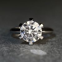 Bague en moissanite à six griffes de la marque T, modèle classique en argent 925, moissanite couleur D, plaquée platine PT950, fabriquée par le fabricant