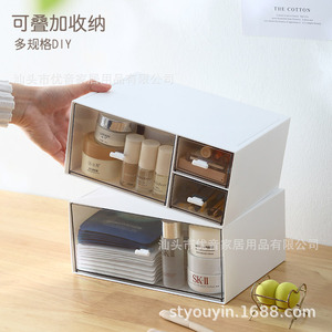 Acrylic Desktop Organizer Drawer Style Cosmetic <b>Storage</b> Box For Desk Neatening - Product Image 2