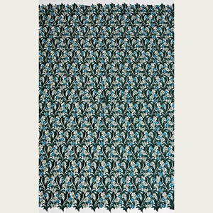 Tissu en dentelle guipure florale bleu vert frais G4102, dentelle ajourée multicolore pour robe décontractée femme et costume de scène - Product Image 6