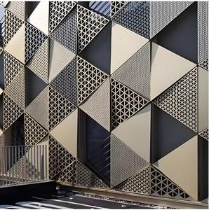 Pannello Moderno in <span class=keywords><strong>Alluminio</strong></span> per Facciate Continue, Materiale Decorativo 3D a Doghe, Rivestimento per Interni ed Esterni, Pannello Ondulato - Product Image 4