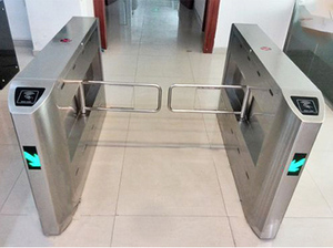 Tự động điện tử tàu điện ngầm <span class=keywords><strong>Swing</strong></span> <span class=keywords><strong>turnstile</strong></span> cổng tốc độ cao dân cư kiểm soát truy cập với cửa vân tay - Product Image 2