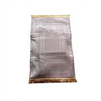 Tapis de prière orthopédique en polyester doux avec mousse à mémoire de forme pour le soutien des genoux, idéal pour la maison, les cadeaux de l'Aïd et de l'Omra, et les célébrations.