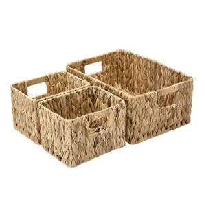 Cho hampers Thùng Quà Tặng số lượng lớn đa năng dệt Giỏ Lớn trẻ em Mini lưu trữ thực phẩm hấp nước lục bình giỏ