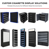 TERMEIN Factory Custom Multi Type Cigarette Display Rack Tobacco Display Cabinet with Pusher Storage System