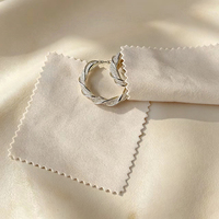 Chiffon de polissage en microfibre pour bijoux, logo personnalisé, emballage personnalisé pour bijoux en or, argent et diamants, vente en gros