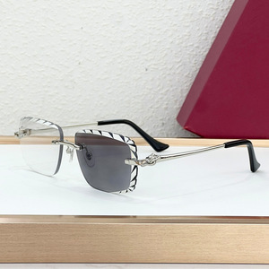 Gafas de Sol sin Marco con Diseño de Guepardo, Lentes de Resina con Protección UV400, Diseño Retro Metálico Unisex - Product Image 3