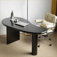Bureau d'ordinateur contemporain Alien, style nordique minimaliste moderne, design de panneau en bois de luxe pour la maison, le bureau ou la chambre.