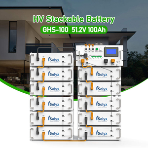 Batterie LiFePO4 intelligente empilable haute tension, solution de stockage d'énergie domestique BESS, 5,12 kWh, extensible jusqu'à 50-70 kWh - Product Image 1