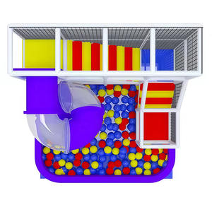 อุปกรณ์สวนสนุกในร่มเชิงพาณิชย์แบบกำหนดเองสนามเด็กเล่นหลายระดับพร้อมสไลด์และสระว่ายน้ำลูกใหญ่สำหรับห้างสรรพสินค้า - Product Image 3