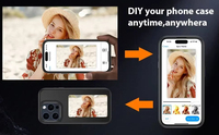 Étui de téléphone portable avec écran E-Ink, design intelligent et luxueux, protection contre les chocs, support pour appareil photo, pour 16e/16/15/14 Plus Pro Max Couple