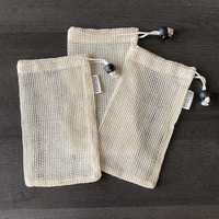 Sac en filet en maille avec boucle, Sac de rangement pour chaussettes de bébé, Sac en maille de coton de conception personnalisée