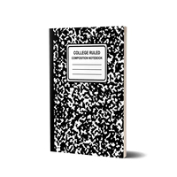 Libro DE COMPOSICIÓN DE GRÁFICO gobernado universitario Diario primario con encuadernación térmica Costura de sillín Costura para estilo impreso de longevidad