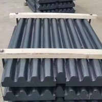Plaques de mâchoires sur mesure en acier à haute teneur en manganèse haute performance, pièces de concasseurs à mâchoires de qualité supérieure pour l'exploitation minière, haute résistance à l'usure, garantie 1 an