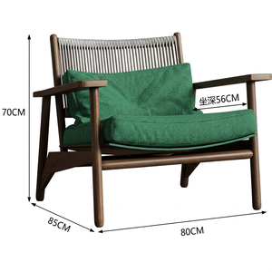 <span class=keywords><strong>Fauteuil</strong></span> de salon d'extérieur/intérieur en teck massif de qualité supérieure, style scandinave moderne, <span class=keywords><strong>fauteuil</strong></span> de jardin tressé, mobilier de patio résistant aux intempéries <span class=keywords><strong>pour</strong></span> hôtel en Australie - Product Image 5