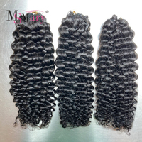 Lots de Cheveux Naturels Vierges en Gros pour Crochet, Extensions de Cheveux Invisibles Bouclés Birmans en Vrac, 100% Cheveux Humains Pré-Bouclés