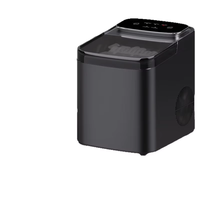Machine à glaçons électrique entièrement automatique, portable et compacte, 120W, pour usage commercial, étudiant et domestique, avec fonction de signalisation de niveau d'eau et de glace plein.