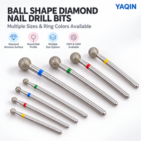 OEM ODM Embouts de ponçage pour ongles en forme de diamant pour le nettoyage professionnel des cuticules et des flancs des ongles, outils de manucure pour lime à ongles électrique