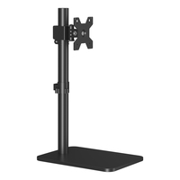 Support d'écran de bureau en acier laminé à froid noir de 43 pouces, rotation à 360 degrés, rotation horizontale et verticale de l'écran, 45 en stock