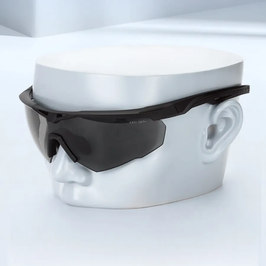 ANSI Z87.1 chiến thuật Kính 3 ống kính hoán đổi cho nhau ngoài trời unisex chụp kính UV400 bảo vệ Airsoft Goggle