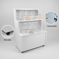 Carrito de Dulces Plegable con Diseño Desmontable Personalizado NIKA, Soporte Móvil de 3 Niveles para Exhibición de Pasteles para Bodas, Eventos y Fiestas